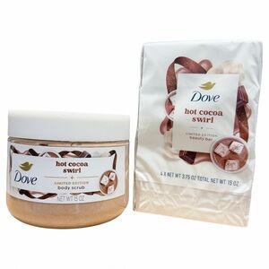 Dove Limited Edition HOT COCOA SWIRL 15oz Body Wash & 4 x Bar Soap - NEW